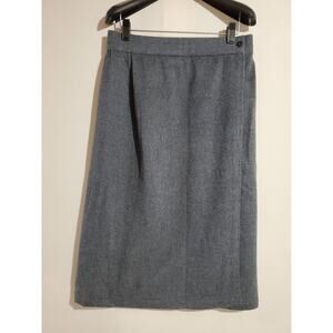 Gianni Versace Italy NWT Deadstock VTG Wool Wrap Skirt Womens Size 46 US L Gray